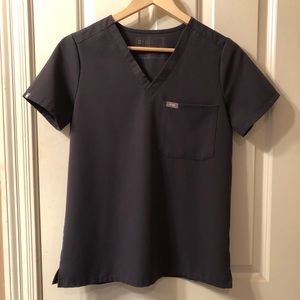 Figs Brand Charcoal Catarina Scrub Top XS